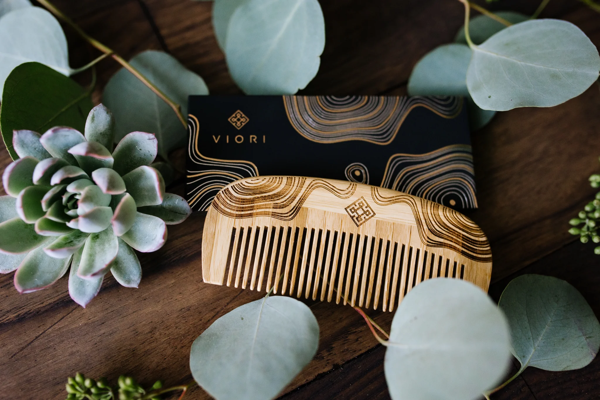 Bamboo Narrow-Tooth Comb – Eco-Friendly | VIORI - Image 6