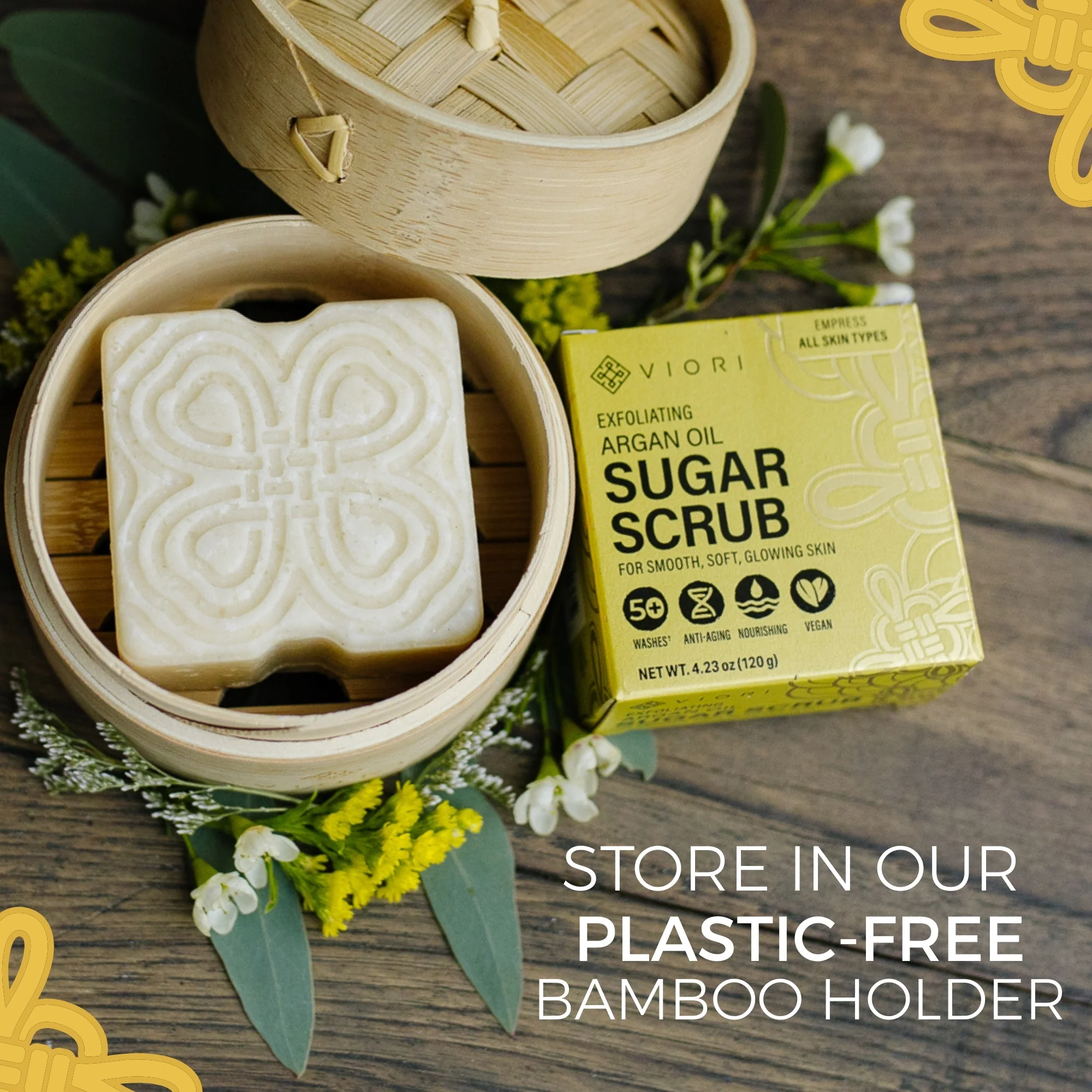 Argan Oil Sugar Scrub Bar – Empress | VIORI - Image 5