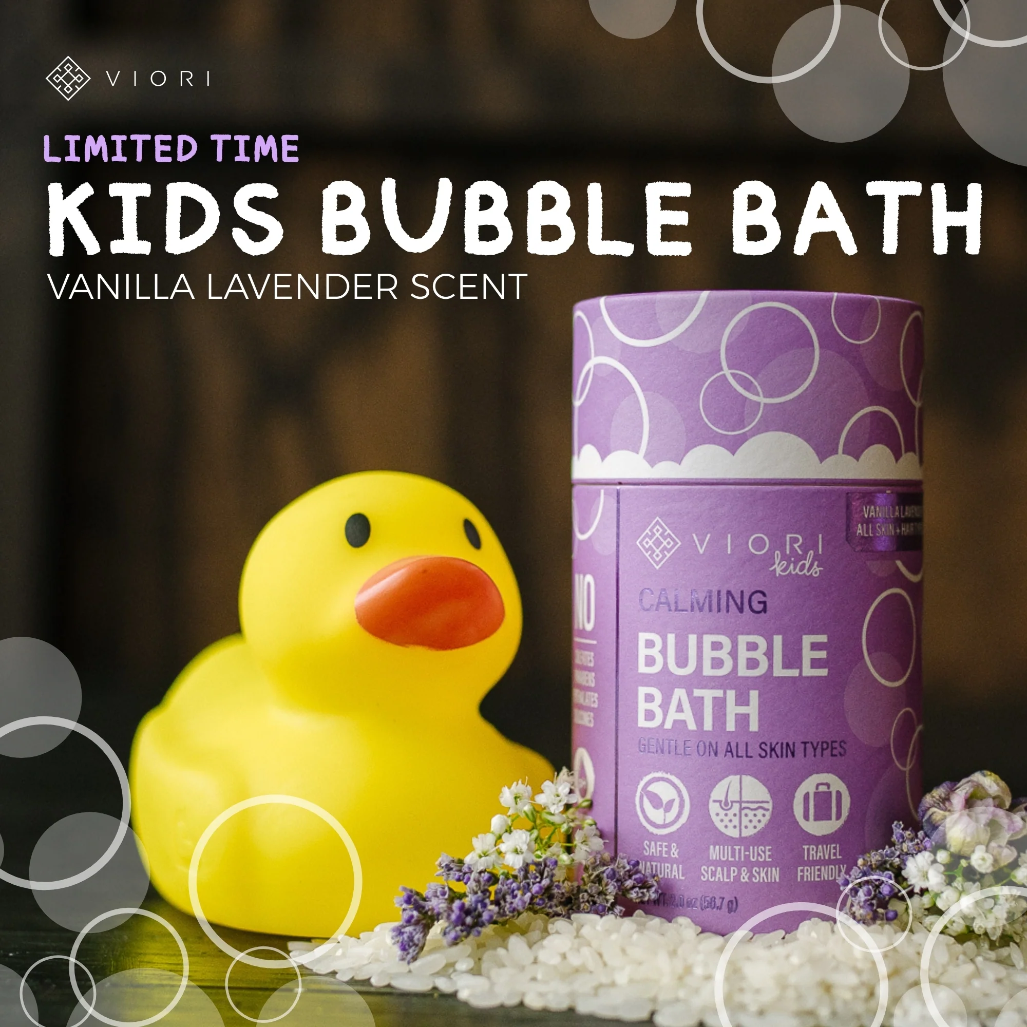 Kids' Vanilla Lavender Bubble Bath | VIORI - Image 3