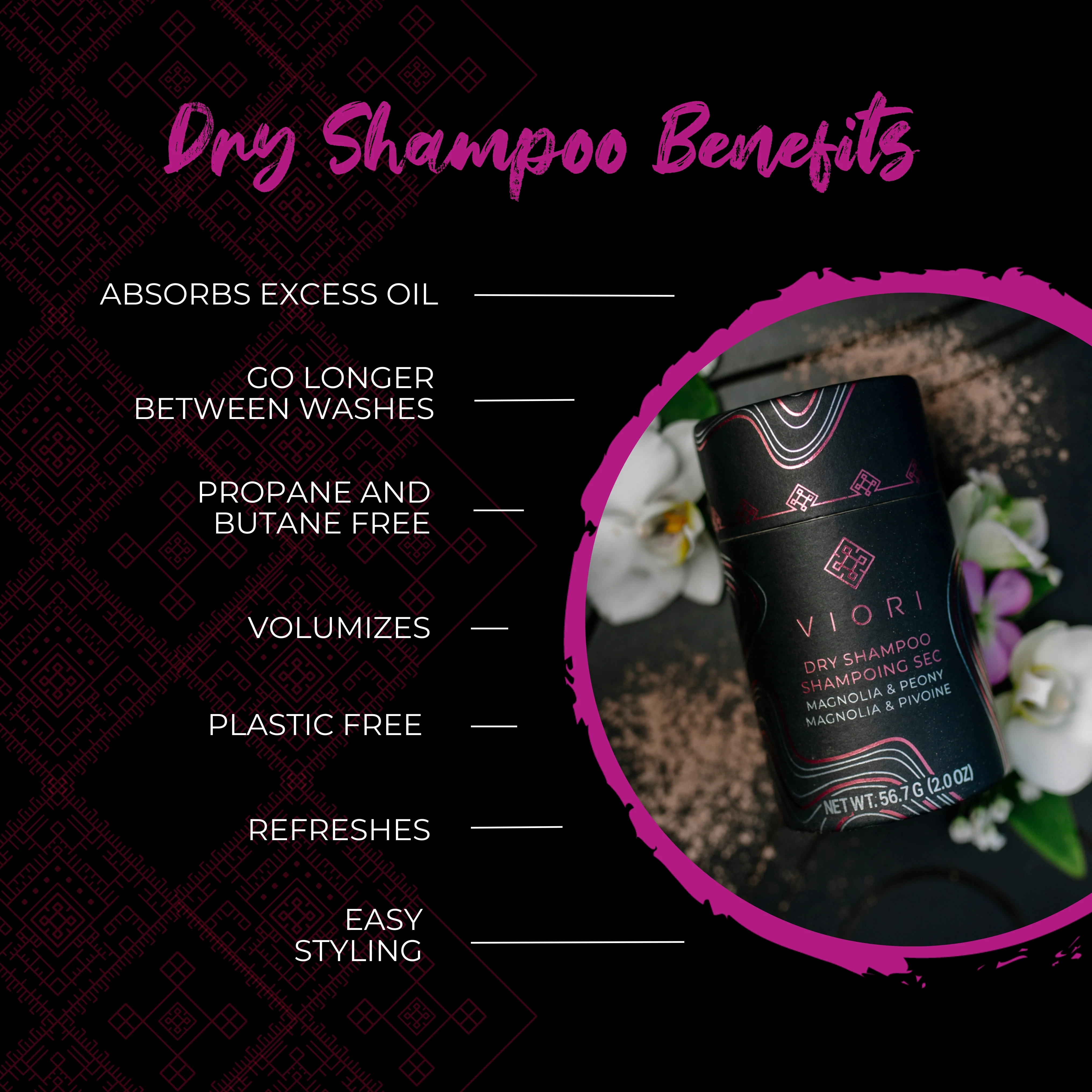 Magnolia & Peony Natural Dry Shampoo | VIORI - Image 4