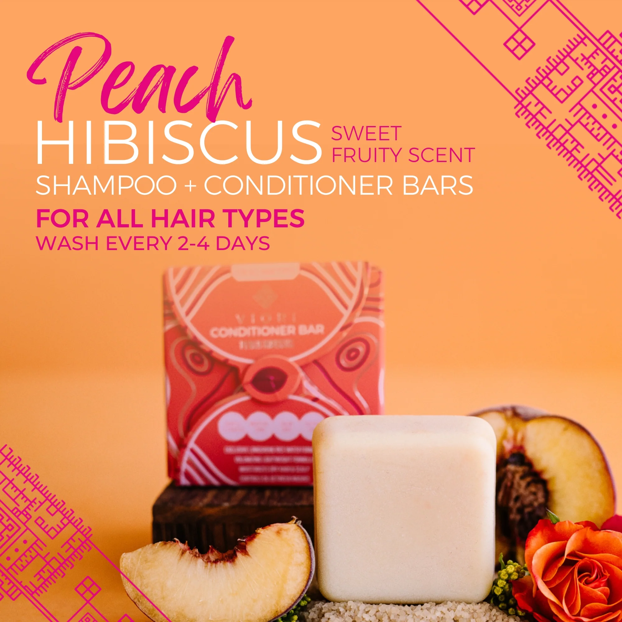 Peach Hibiscus Conditioner Bar - Image 3