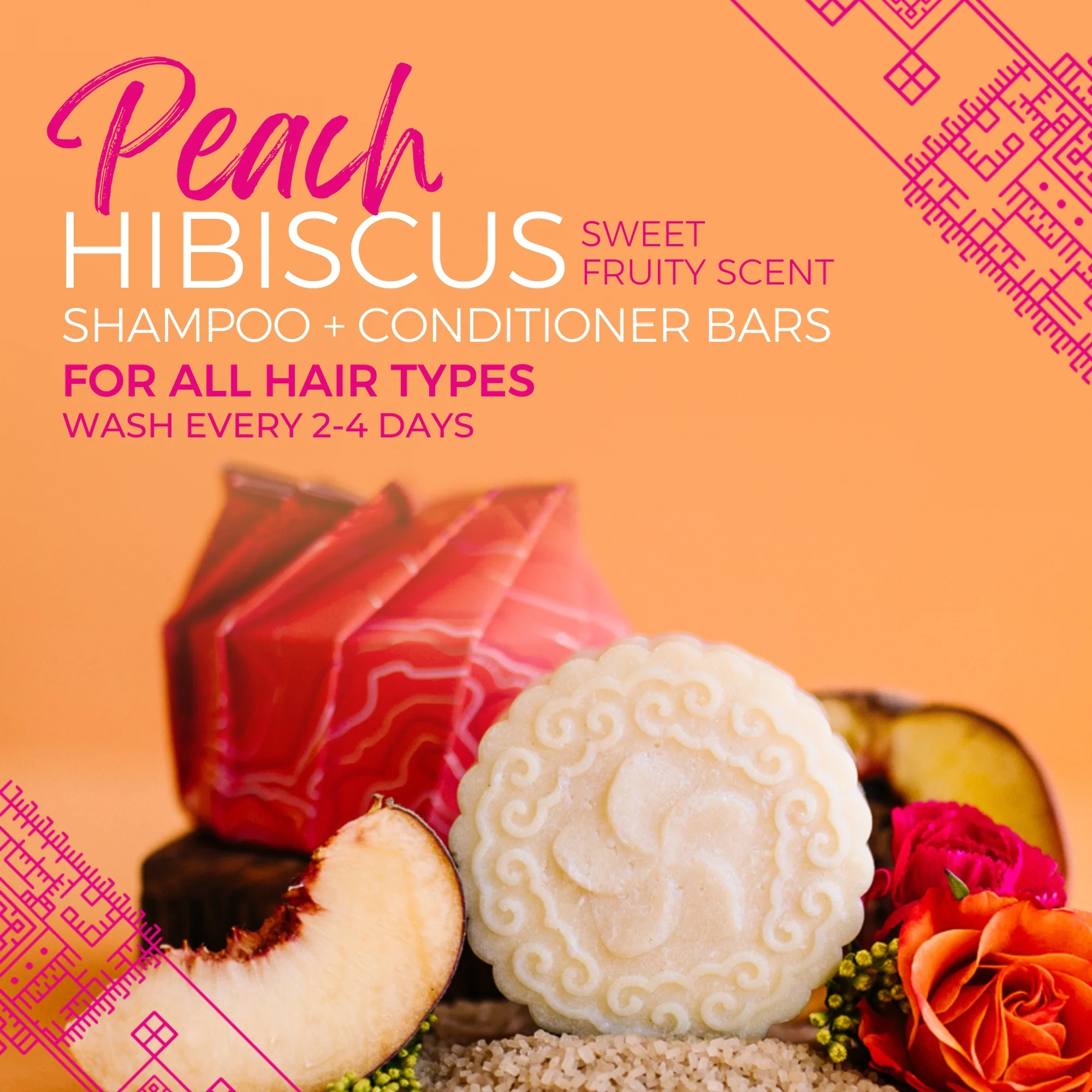 Peach Hibiscus Shampoo Bar - Image 3