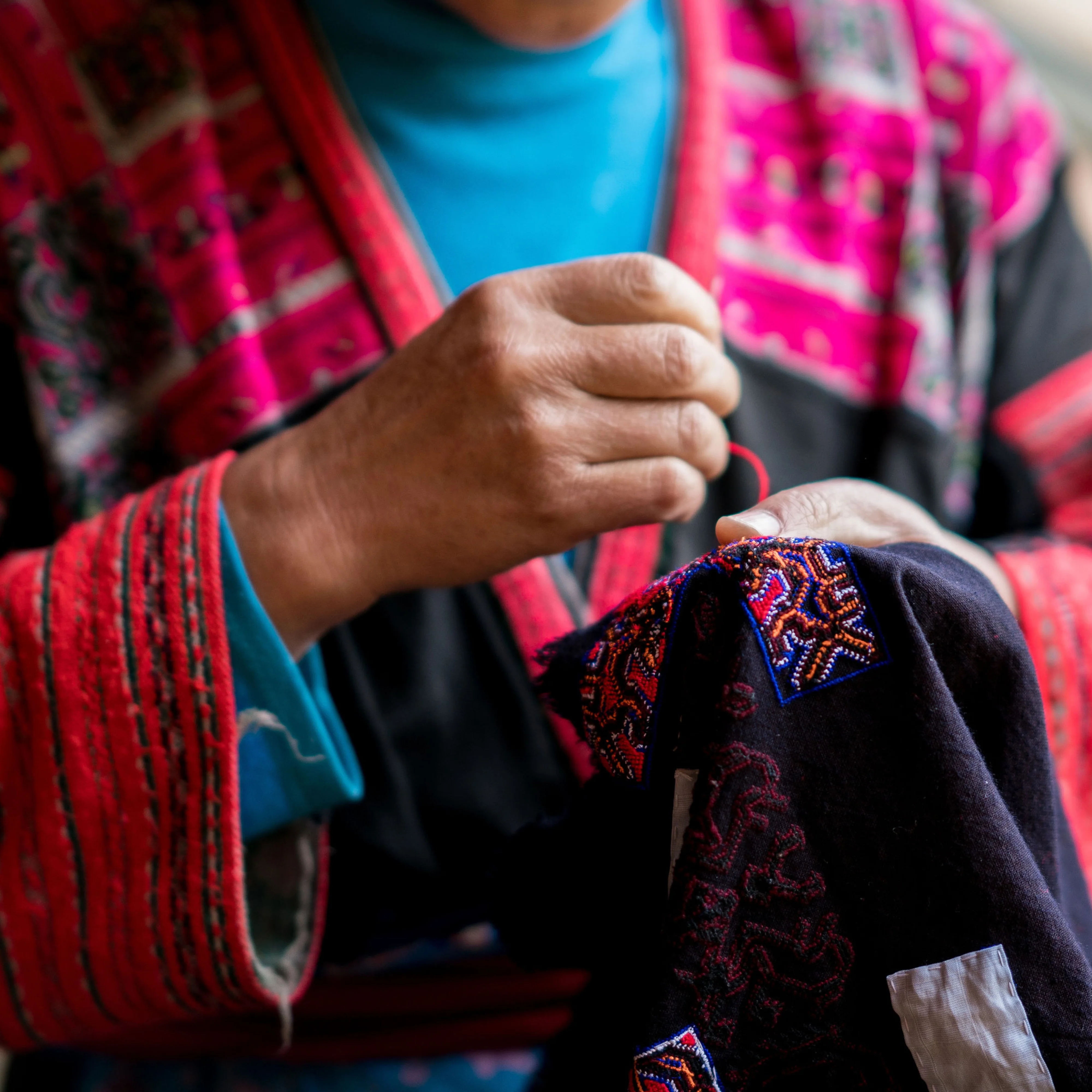 Red Yao Embroidered Ring – Handmade | VIORI - Image 5