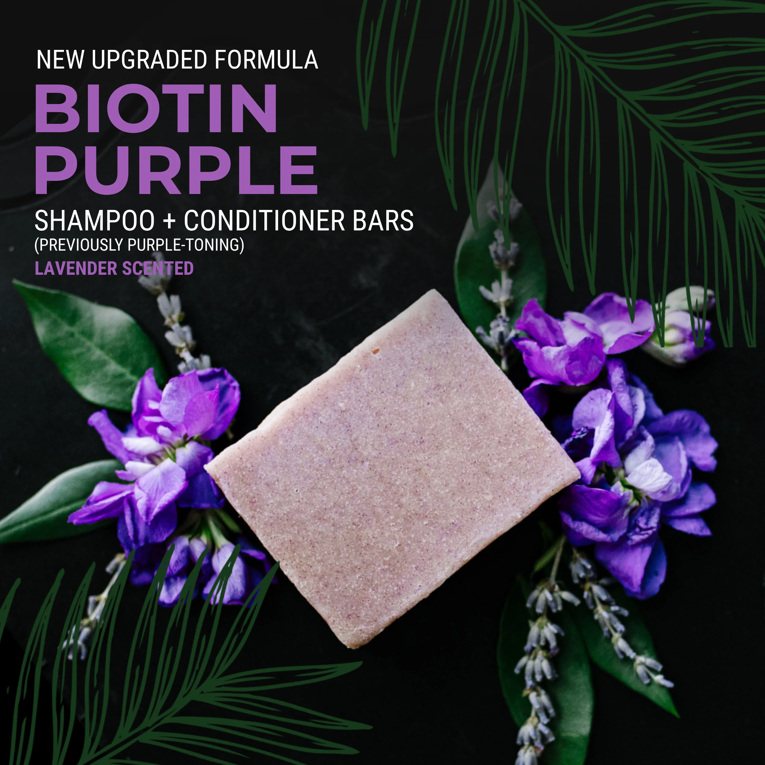 Purple Conditioner Bar with Biotin – Blonde & Gray | VIORI - Image 3