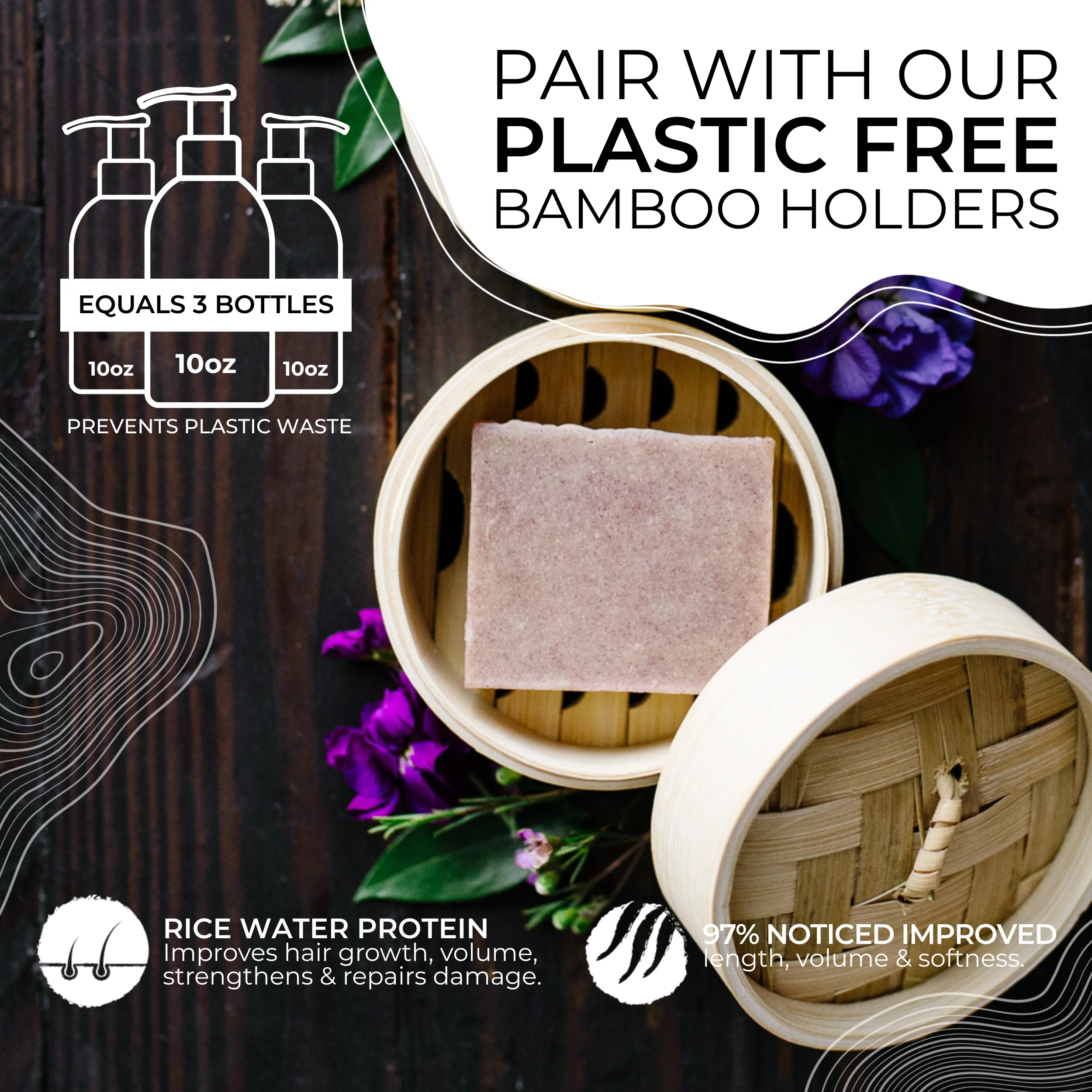 Purple Conditioner Bar with Biotin – Blonde & Gray | VIORI - Image 7