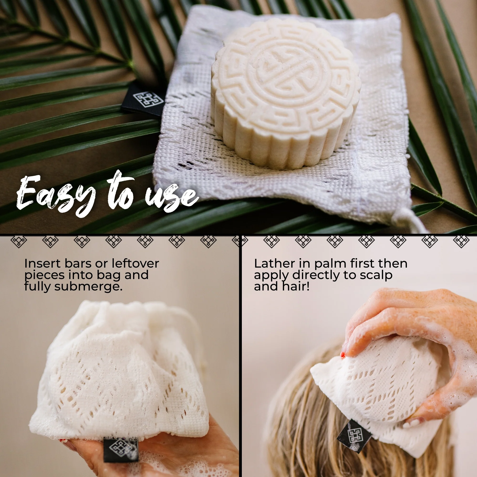White Shower Soap Bags - Image 4