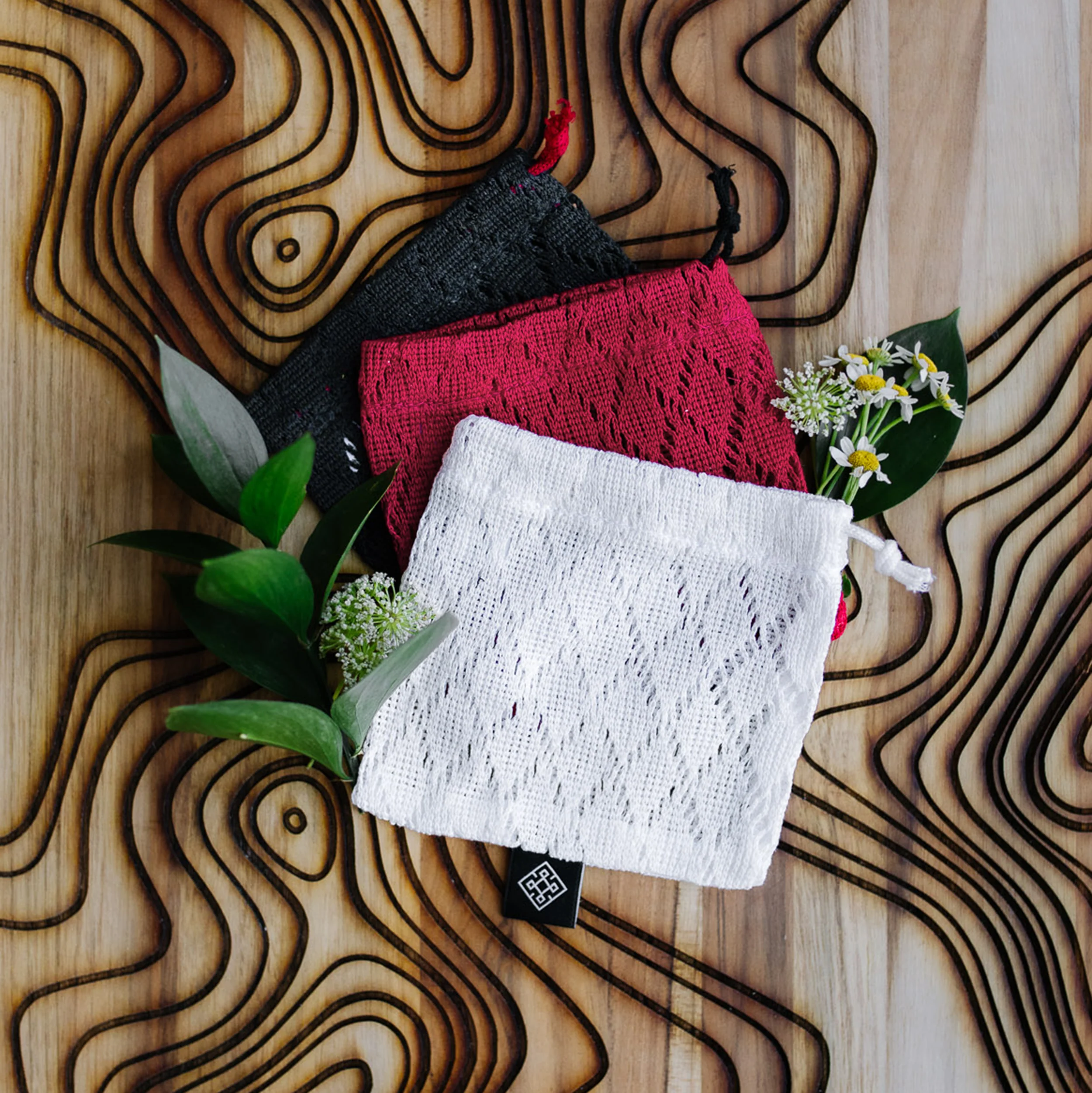 White Shower Soap Bags - Image 5