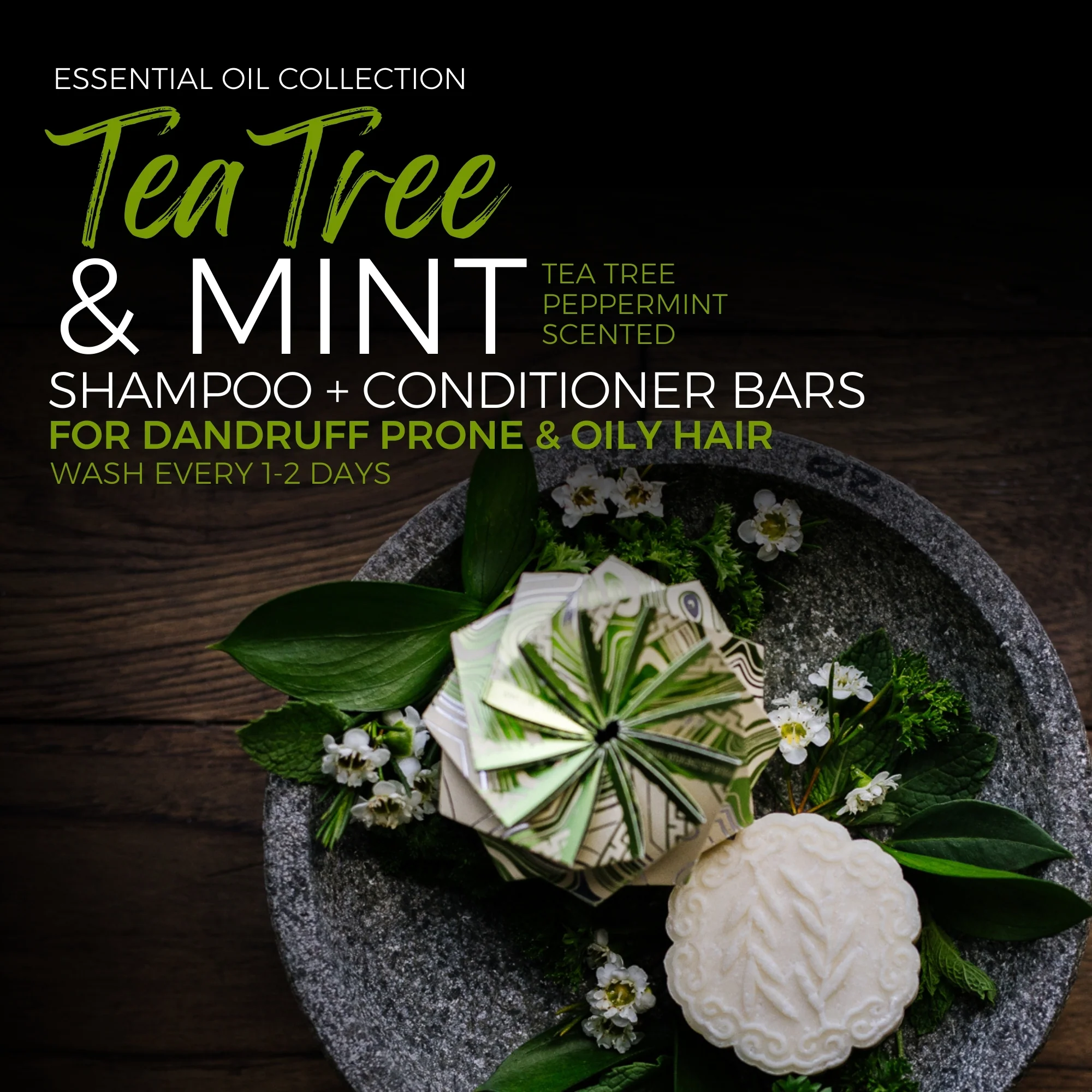 Tea Tree Conditioner Bar – Oily & Itchy Hair | VIORI - Image 3